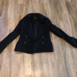 Black peacoat